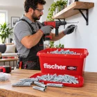 Fischer UX 10x60 Kenarlı Üniversal Dübel 600 Adet ile duvara raf montajında matkap ve dübel kullanımı